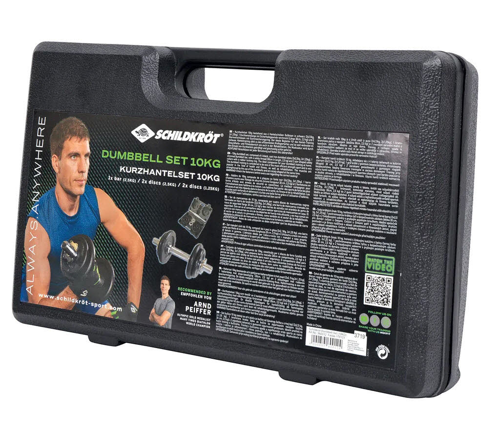 DONIC-SCHILDKRÖT Kurzhantel-Set 10 kg